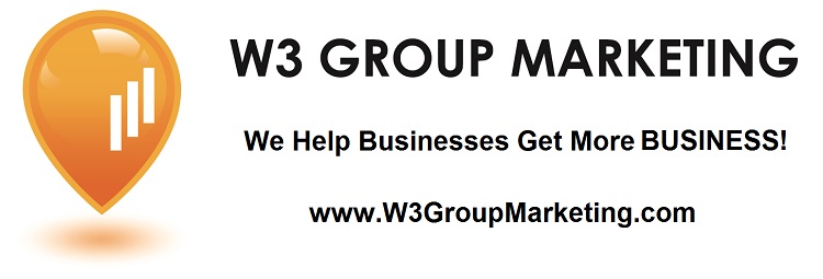 W3 Group Marketing logo with slogan "We help businesses get more BUSINESS!"