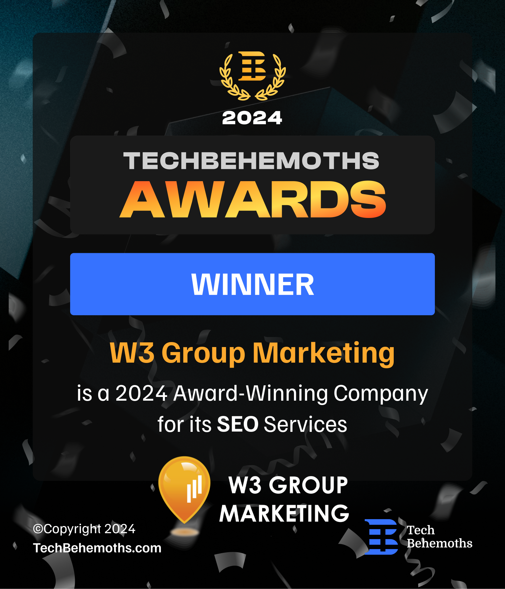 Tech Behemoths Search Engine Optimization SEO Winner W3 Group Marketing 2024