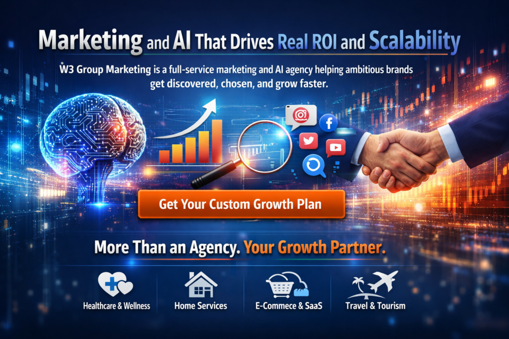 Marketing and AI that drives real ROI and Scalability W3 Group Marketing